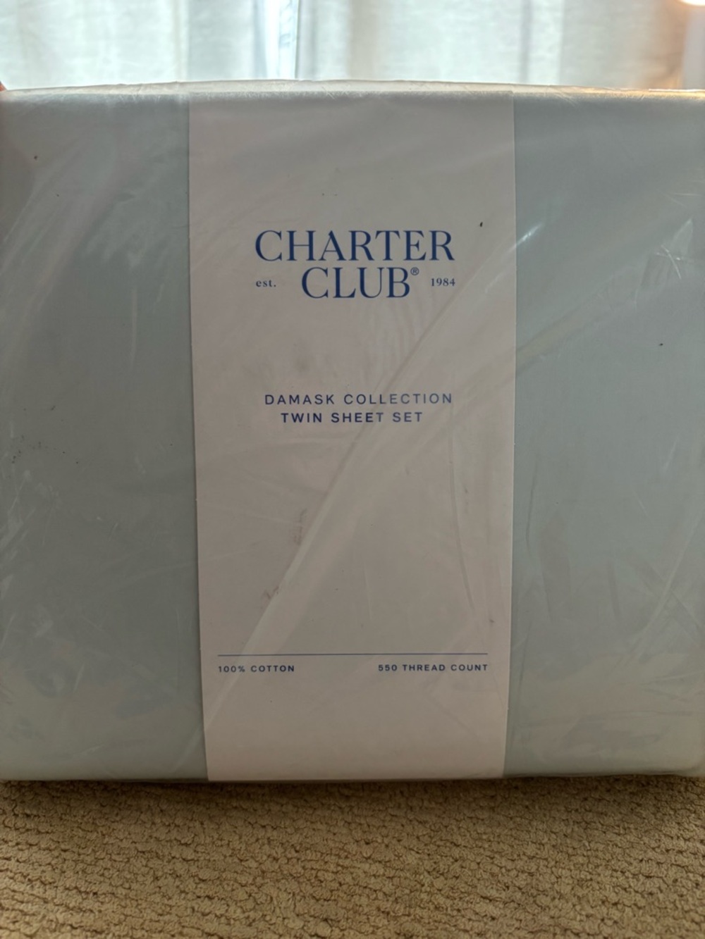 Charter Club Light Blue Sheet Set in Pack